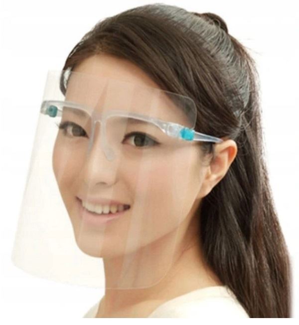Ochranný štít na obličej s brýlemi