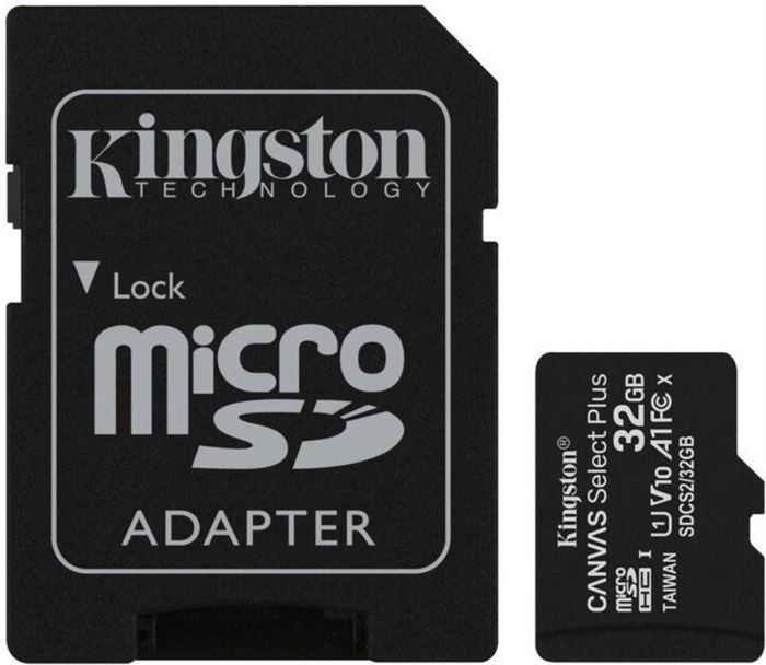 Paměťová karta KINGSTON micro SDHC 32GB Class 10 + adaptér