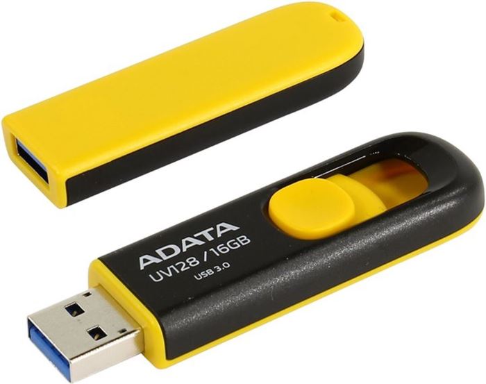 ADATA flashdisk USB 3.0 UV128 16GB yellow