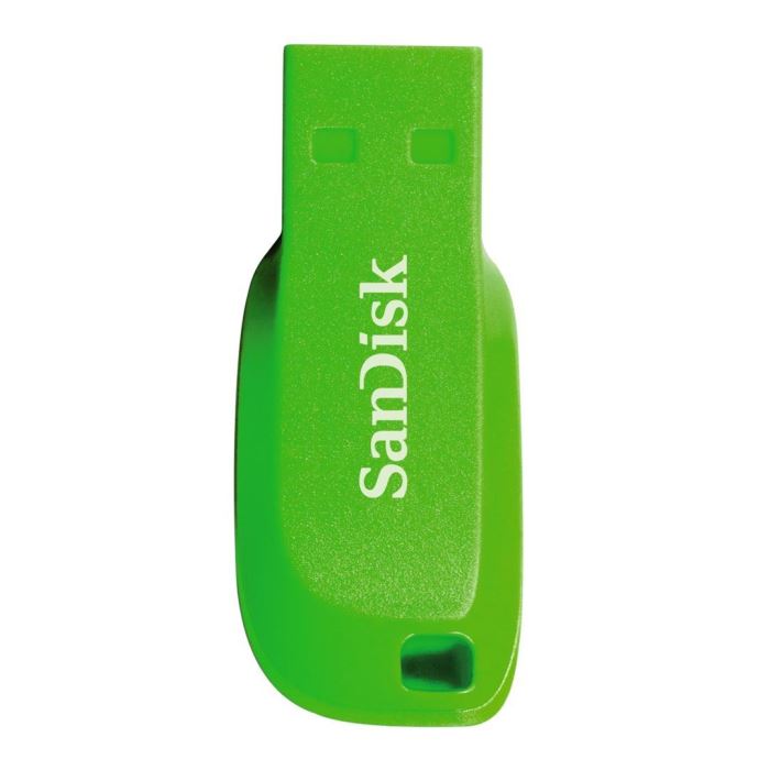 SanDisk flashdisk USB 2.0 16GB Cruzer Blade elektricky zelená
