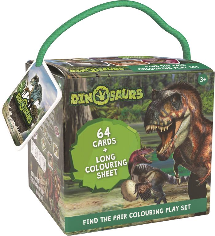 Pexeso na cesty s omaľovánkami Dinosaury
