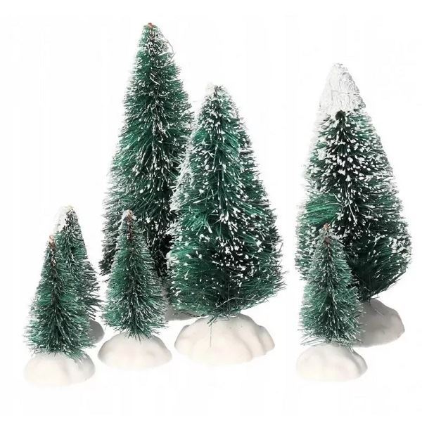 Vánoční stromky mini sada, zelené, 3ks 12cm 9cm 6cm